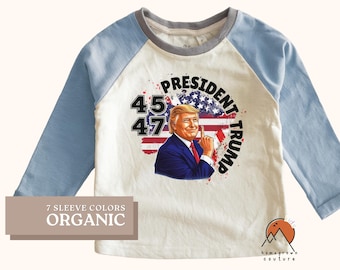 Trump 2024 Toddler Shirt Thats My President Trump Shirt Kids Shirt Trump President Trump Shirt MAGA Shirt Take America Back Patriotic Raglan