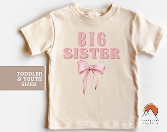 Big Sister Little Sister Outfits Big Sis Shirt Coquette Bow Tshirt for Big New Sister Little Sis Baby Body Suit Big Sis t-shirt Matching