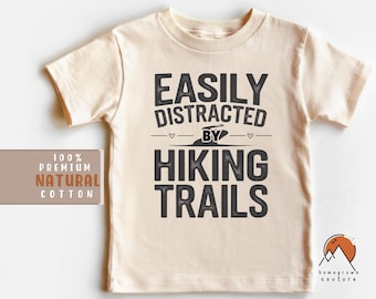Hiking Toddler Shirt Camp Shirt for Kids Daddy's Little Hiking Buddy Kids Tshirt Summer Camp Shirt Retro Hike Lover T-shirt For Toddlers