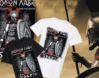 Camiseta de guerrero espartano Molon Labe: camiseta patriótica griega