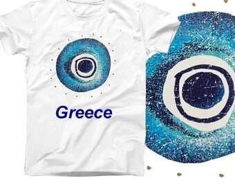 Camiseta del mal de ojo griego: energía positiva, protección espiritual