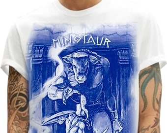 Camiseta del Minotauro: Mitología griega, diseño del laberinto de Cnosos