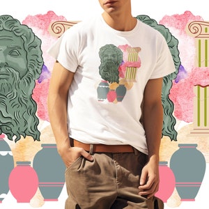 Greece Symbols, Hellenic T-shirt, History Lovers Tee, Ancient Civilization Tee,  Archaeology Shirt, Greek Mythology, Greek Culture Shirt