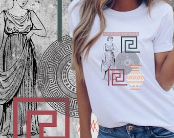 Camiseta de meandro griego: Camiseta de historia antigua