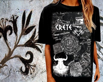 Camiseta de la Antigua Grecia: Civilización de Creta Minoica, Camiseta del Minotauro