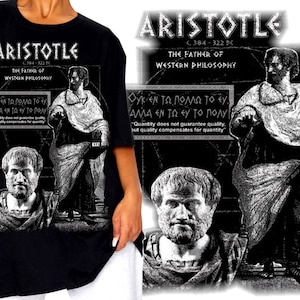 Aristotle t-shirt, Greek Aristoteles shirt, ancient Greek philosopher and scientist tee, Body mind and spirit Shirt, Ancient Greek history