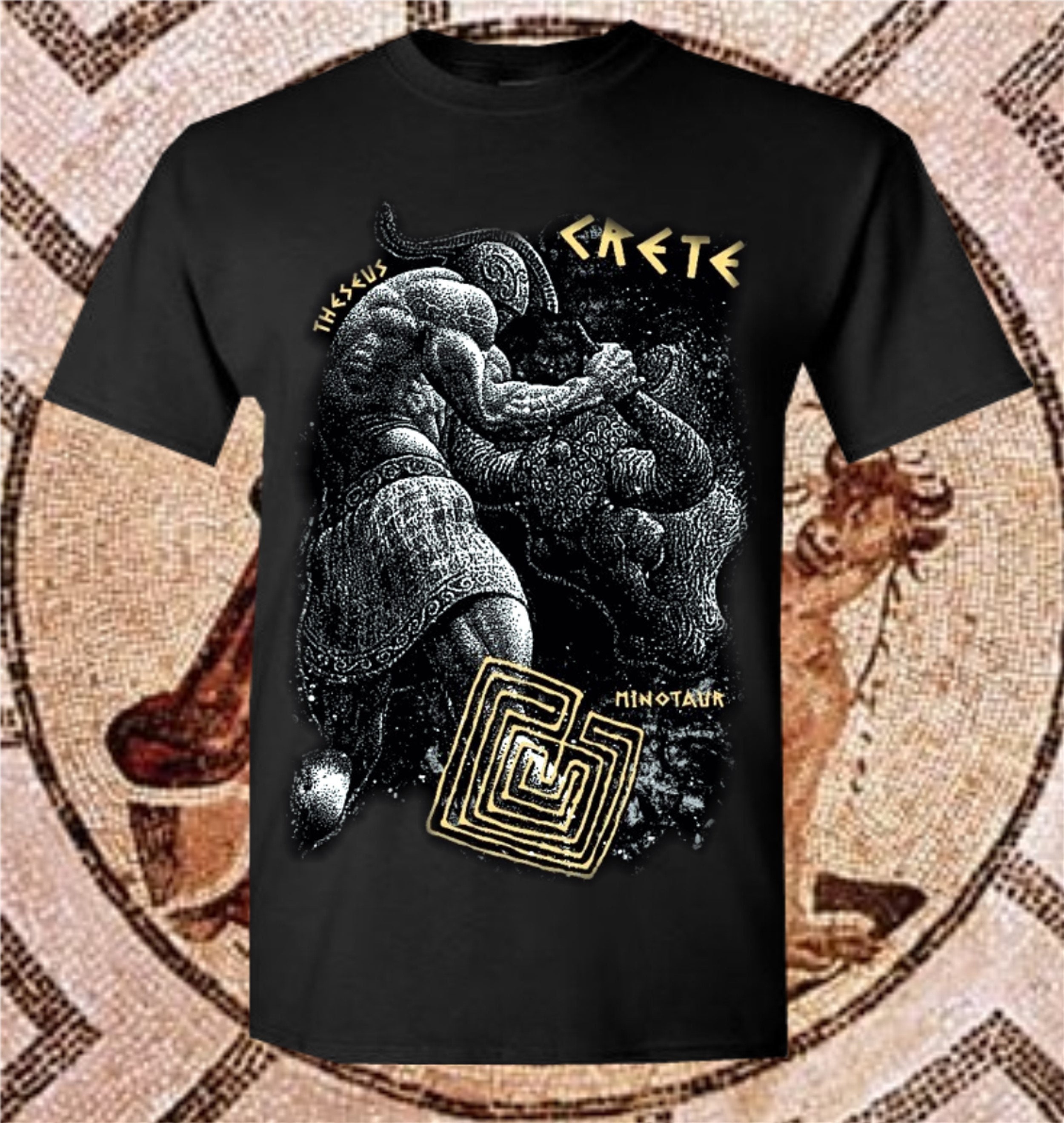 Minotaur T-shirt: Ancient Greek Mythology Monster, Labyrinth of