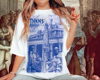 Camiseta griega, Antigua Grecia, Camiseta de Sócrates Platón, Camisa de Atenas, Camiseta de Filosofía, Amantes de la Historia