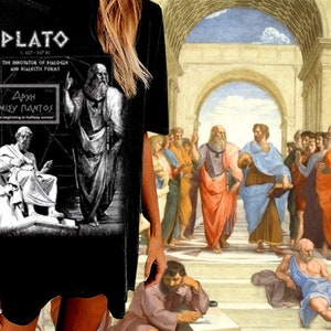 Philosophy T-shirt Plato Greek Philosopher Shirt Funny Geek Tee Lawyer Shirts Graduation Gift for Him Her Greek Top