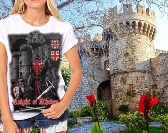 Camiseta del Caballero Cruzado de Rodas: regalo de los Hospitalarios de la Antigua Grecia