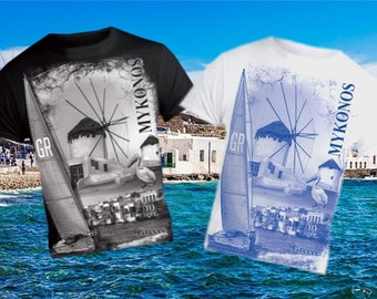 Camiseta de Mykonos, Grecia: recuerdo de vacaciones en las islas griegas