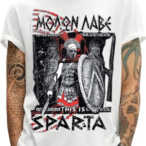 Molon Labe Sparta T-shirt, Spartans Helmet shirt, this is Sparta Greece,  gym 300 warriors, Greek heritage shirt, mythology shirt