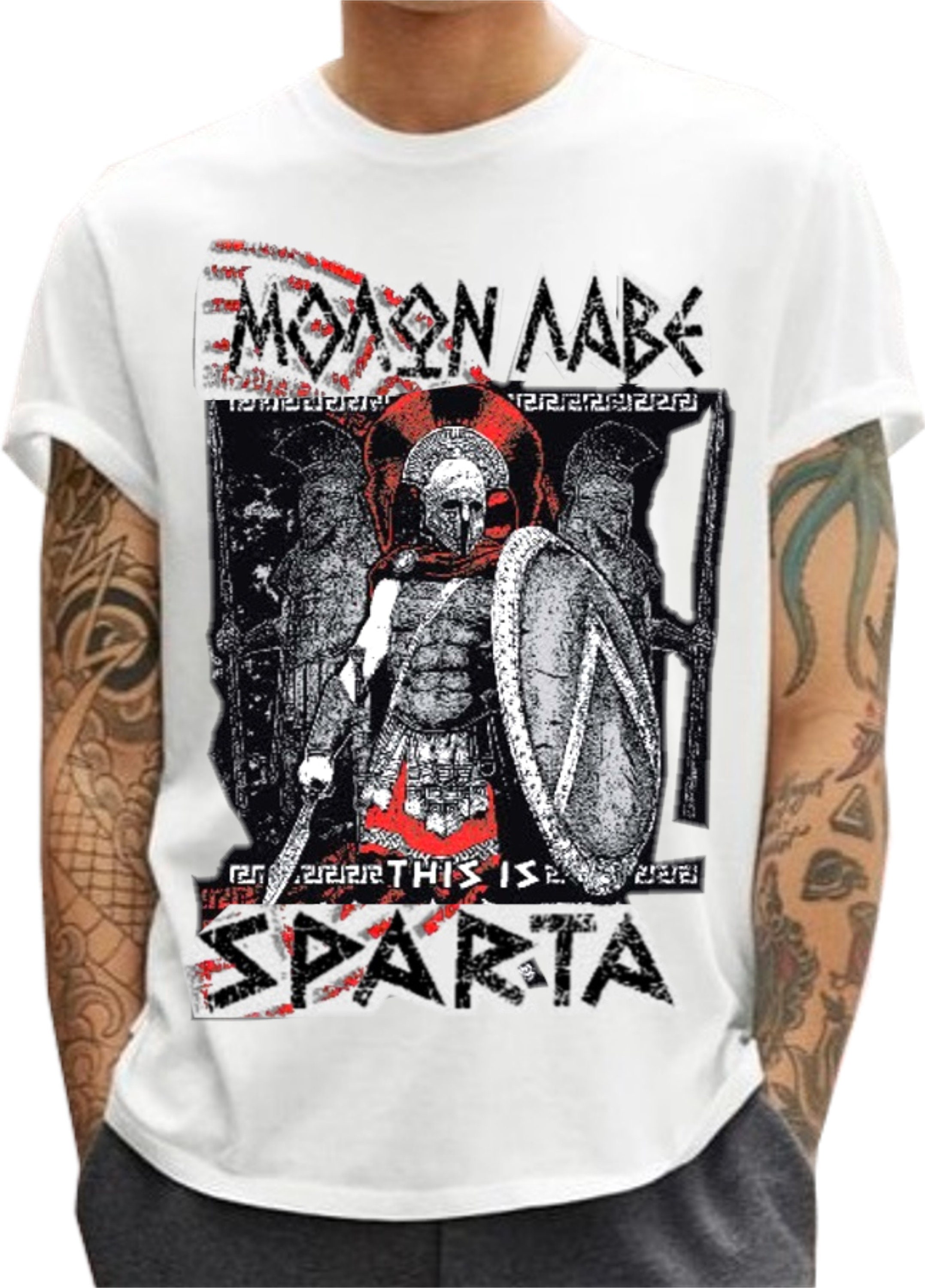 Spartan Warrior, Tattoo Studio Design, Patras, Greek, Tattoo Shirt, Sparta  Essential T-Shirt for Sale by ProverbialDZN