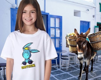 Camiseta del burro de Santorini: recuerdo de viaje griego
