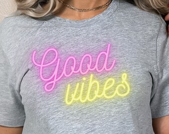 Good Vibes Shirt, Happy Mind Tee, Short Sleeve Shirt, Inspirational T-Shirt, Happy Quote Shirt