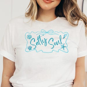 Salty Soul Shirt, Beach Shirt, Ocean Lover Tee, Coastal Vibes Shirt, Summer Vacation Shirt, Salty Vibes T-Shirt, Boho Beach Tee, Summer Tee
