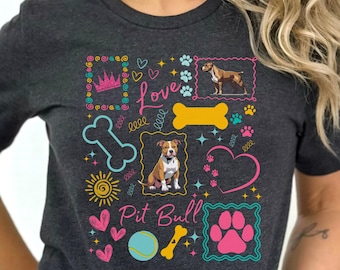 Camiseta Pit Bull, Presente para Amantes de Pit Bulls, Presente para Amantes de Animais de Estimação, Mãe de Cachorro, Presente para o Dia das Mães, Camiseta Fofa de Pit Bull, Presente para Mãe de Cachorro, Camiseta Pit Bull