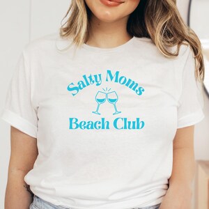 Salty Mom Beach Club Tshirt, Beach Shirt, Vacation Shirt, Summer Shirt, Vacation Shirt Cute, Summer Trip, Girls Beach Trip, Matching Shirt
