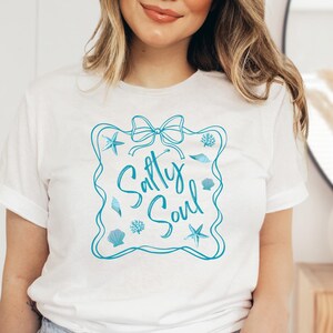 Salty Soul Shirt, Beach Shirt, Ocean Lover Tee, Coastal Vibes Shirt, Summer Vacation Shirt, Salty Vibes T-Shirt, Boho Beach Tee, Summer Tee