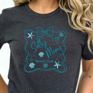 Salty Mom Beach Club Tshirt, Beach Shirt, Vacation Shirt, Summer Shirt, Vacation Shirt Cute, Summer Trip, Girls Beach Trip, Matching Shirt