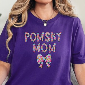 Pomsky moeder T-shirt, Pomsky hondenliefhebber cadeau, huisdier minnaar cadeau, hond moeder, Moederdag cadeau, schattig Pomsky T-shirt, cadeau voor hond moeder, husky shirt