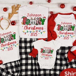 Camisetas navideñas familiares 2025, Camiseta navideña familiar, Camisetas a juego para toda la familia, Camisetas navideñas grupales, Equipo navideño, Regalos de Navidad 48