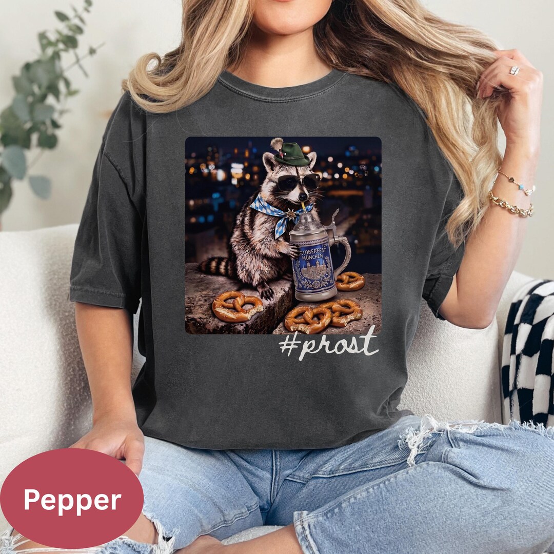 Raccoon Oktoberfest Shirt, Funny Octoberfest Raccoon Tee, Prost Shirt ...