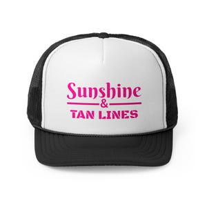 Sunshine and Tan Lines Hat, Summer Baseball Cap, Funny Beer Lover Gift, Sun Hat, Weekend Vibes, Beach Accessories, Lake Hat, Lake Vibes