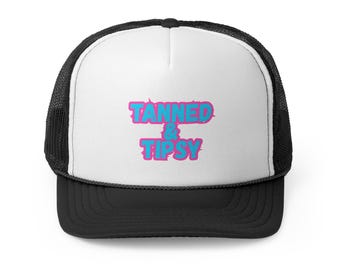 Tanned and Tipsy Hat, Summer Baseball Cap, Funny Beer Lover Gift, Sun Hat, Weekend Vibes, Beach Accessories, Lake Hat, Lake Vibes