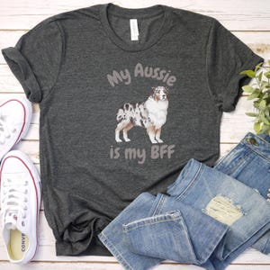 Australian Shepherd T-Shirt, Aussie Dog Lover Gift, Pet Lover Gift, Mothers Day Gift, Cute Aussie Tee, Gift for Dog Mom, Aussie Shirt