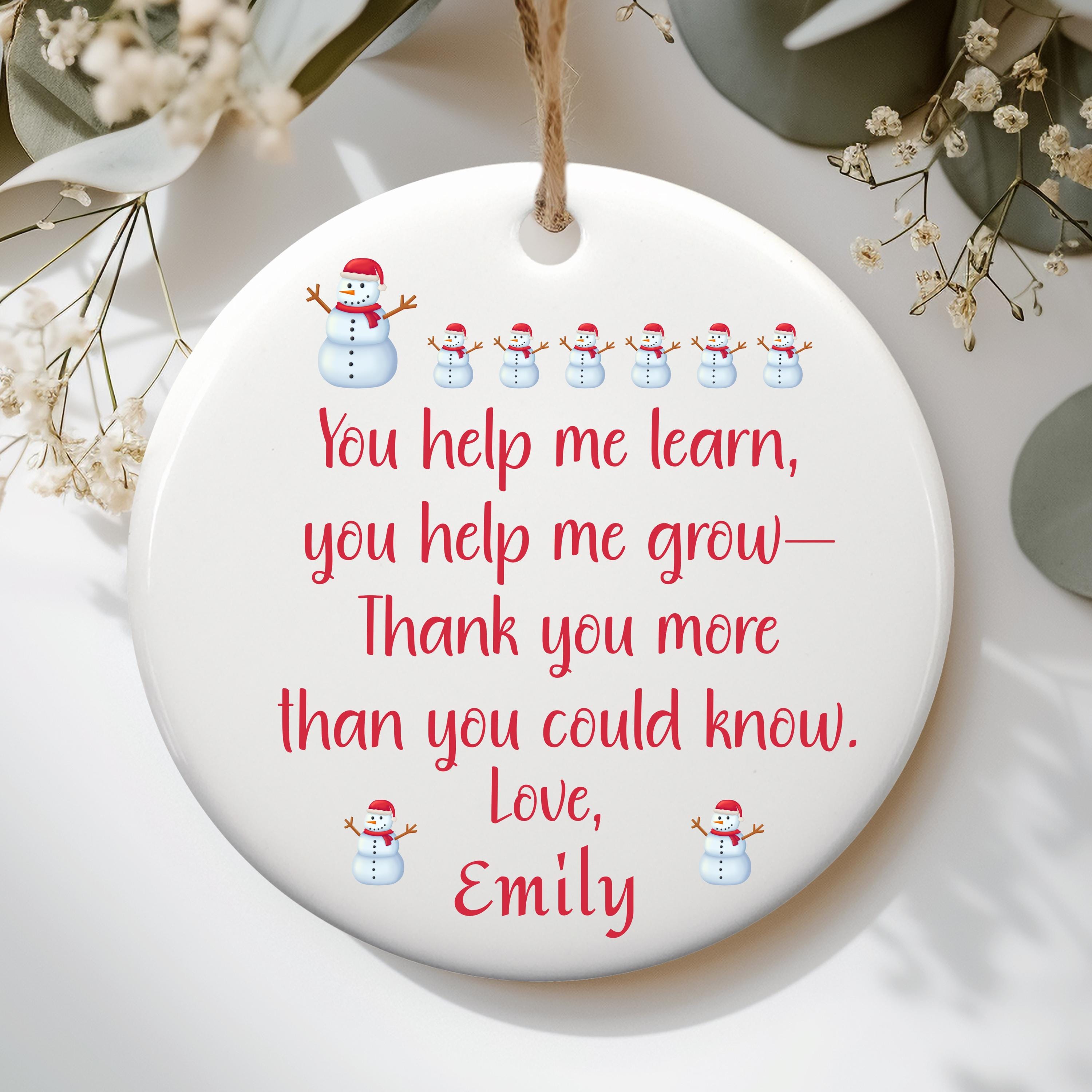 27 Best Christmas Gifts for Teachers: Show Your Appreciation 17 Teacher Thank You Ornament, Gift from Student, Christmas Teacher…