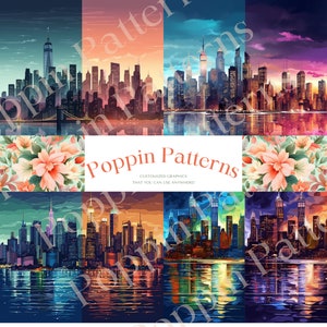 Welcome to New York, Over 40 Day & Night Digital Graphics of New York City, Digital Photo Downloads