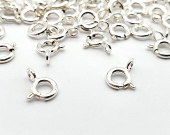 Sterling Silver Filled Spring Clasps, 925 Sterling Silver Jewelry Findings