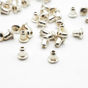 Sterling Silver Filled Earring Nuts, 925 Sterling Silver Earring Backings