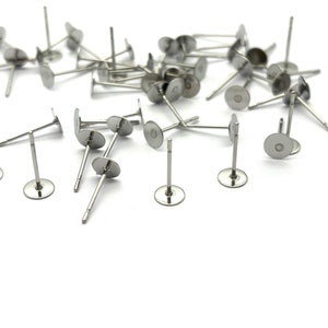 Stainless Steel Earring Posts with Optional Earring Backings Combo