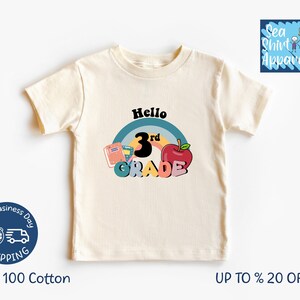 Hello Third Grade Shirt, 3rd Grade Kid Shirt, 3rd Grade School Outfit, Back To School Shirt, Second Grade First Day of School Shirt