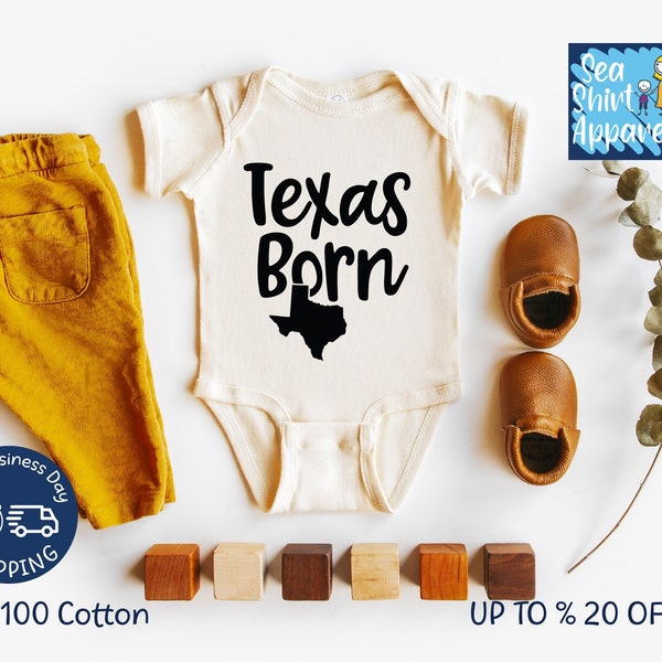 Texas Born baby bodysuit , Texas Neutral Toddler Shirt, Texas baby tee , Texas Home toddler , Texas State baby tee