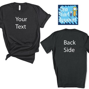 Print Back Side Print Shirt, Back Shirts, number T-shirt, T-shirt, Back side tank top, Back Text Unisex Shirts
