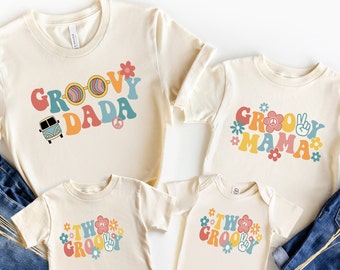Retro Groovy Family Shirt: Matching Birthday Outfits