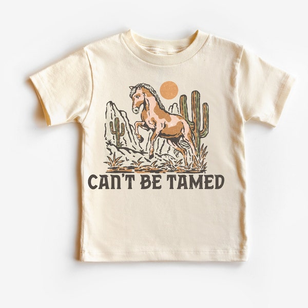 Can't Be Tamed Horse Shirt, Western Can't Be Tamed Horse Toddler Shirt, Vintage Can't Be Tamed Horse baby bodysuit, Western Bodysuit