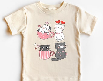 Cute Cat Toddler Shirt - Funny Animal Kids Tee,cat lover girl shirt,cute cat toddler t-shirt, kitten toddler shirt