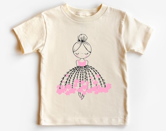 Cute Ballerina Girl Toddler Shirt, Dacner Girls Shirt, Funny Dancer Girls Gift, cute  Ballerina Shirt