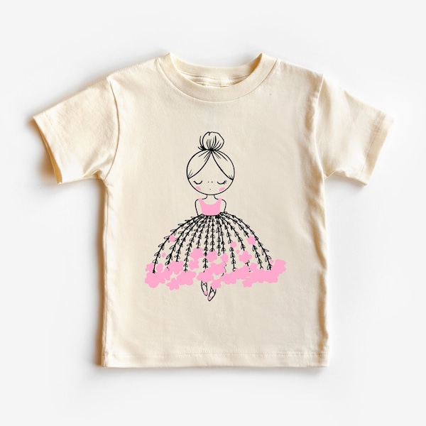 Cute Ballerina Girl Toddler Shirt, Dacner Girls Shirt, Funny Dancer Girls Gift, cute  Ballerina Shirt