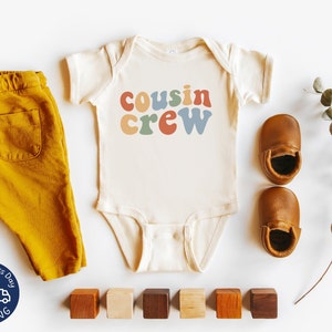 Body de bebé Retro Cousin Crew, Body Groovy Cousin Crew, Body Retro Cousin, Bebé retro, Conjunto de bebé Boho Cousin Crew