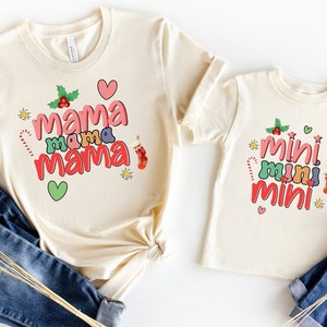 Christmas Mama Mini Shirt, Christmas Mama And Mini Shirt, Cute Family Shirt For Christmas, Matching Mama And Mini Christmas