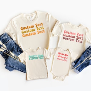 Personalized  Shirt, Add Your Own Text, Custom Logo Shirts, Custom toddler Shirt, Customized kids Shirts, Custom Text on Shirt, Custom retro