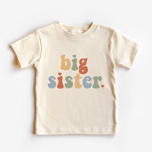 Big Sister Retro Toddler Shirt, Big Sister Neutral Toddler Shirt, Retro Sister Shirt, Vintage Sister Shirt