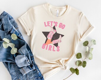 Let&#39;s Go Girls Shirt, Cowgirl Boots Star Toddler Shirt, Lets Go Girls Bodysuit, Chic Western Bodysuit, Country Music Tee Onesie