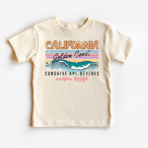 Golden Coast California Shirt, Retro California Toddler Shirt, Golden Coast Bodysuit, Beach Bodysuit , California Travel Lover Toddler Shirt