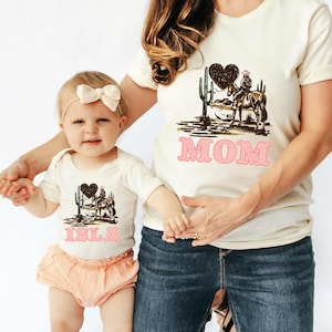 Cowboy Cowgirl mommy me Shirt,Cowboy Family Shirt, Western Matching Family Sibling Shirts, Cowboy Birthday Family Shirt, Birthday Cowboy Tee